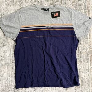 Vintage 90s Ralph Lauren Gray and Navy Striped Tee